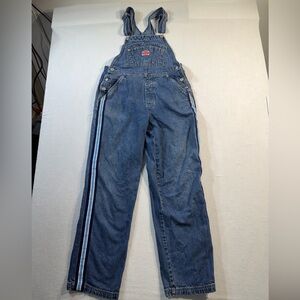 90's Revolt Clothing Co. Denim Overalls w/ Side Stripes, Size M